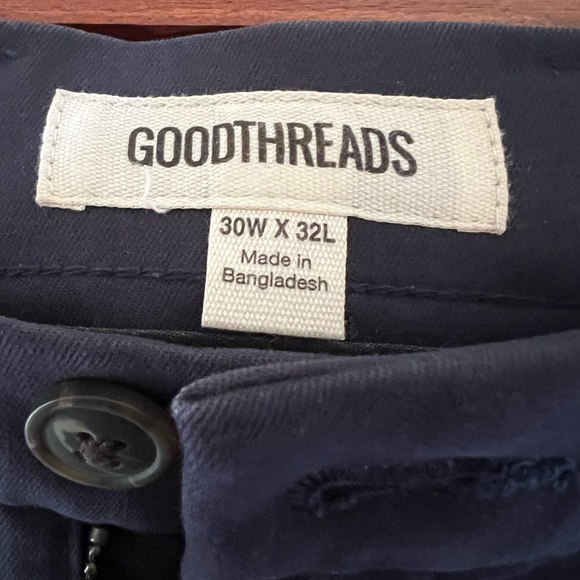 NWT Goodthreads Navy Trousers, 30x32 - Picture 2 of 4
